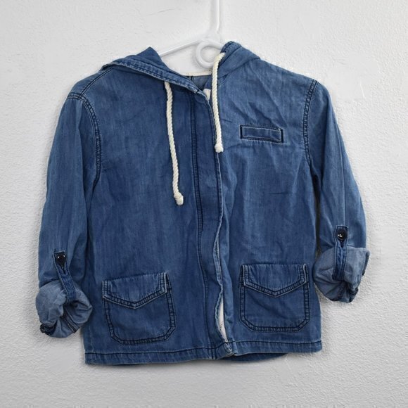 BDG Zip Front Jean Jacket with Roll sleeves‎ Size X-Small Gently Used Condition - Picture 2 of 5